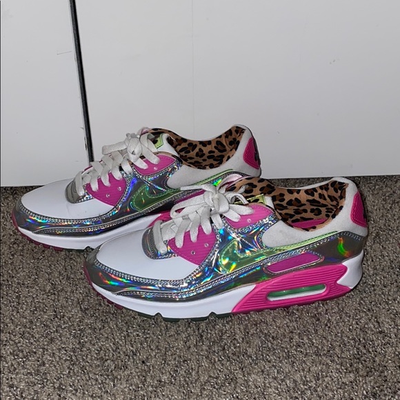 Nike Shoes - NIKE AIR MAX hot pink, shiny silver, & cheetah